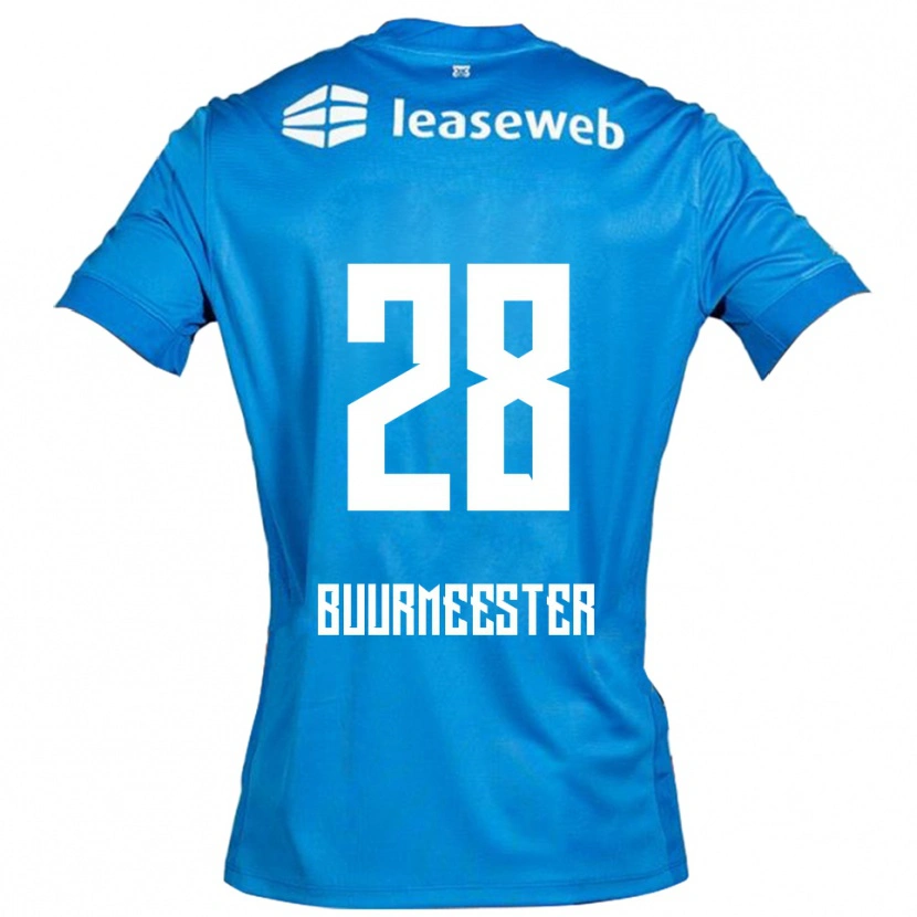 Danxen Dzieci Zico Buurmeester #28 Niebiesko-Biały Wyjazdowa Koszulka 2025/26 Koszulki Klubowe