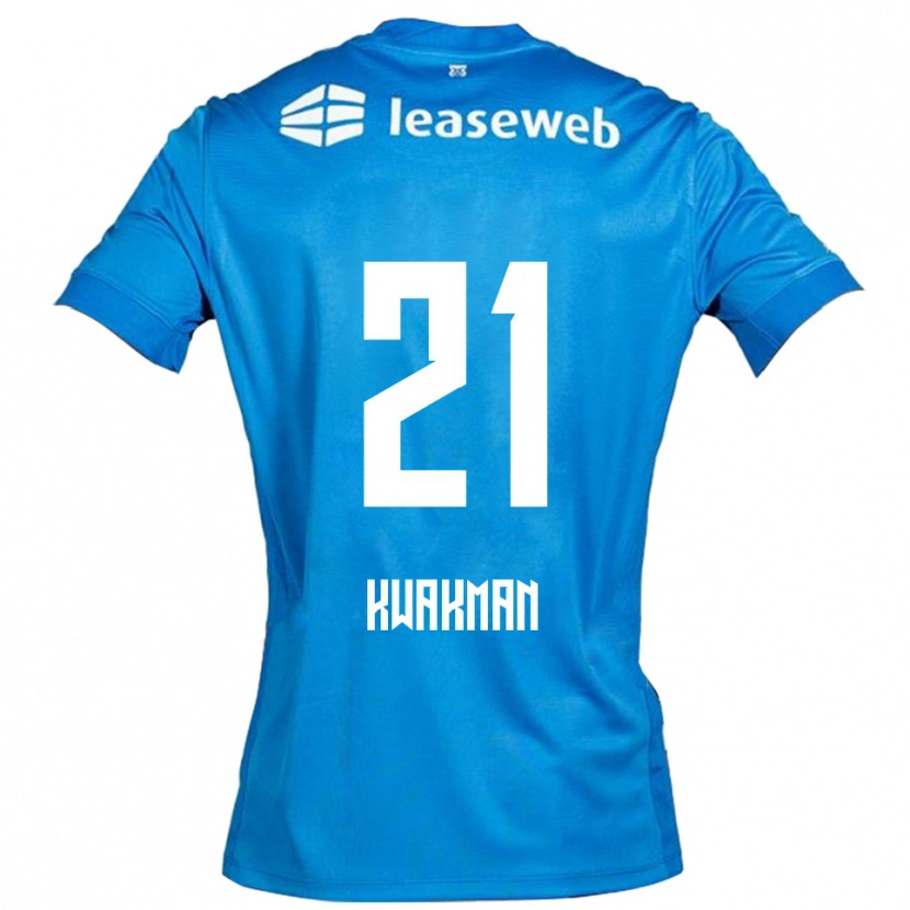 Danxen Dzieci Dave Kwakman #21 Niebiesko-Biały Wyjazdowa Koszulka 2025/26 Koszulki Klubowe