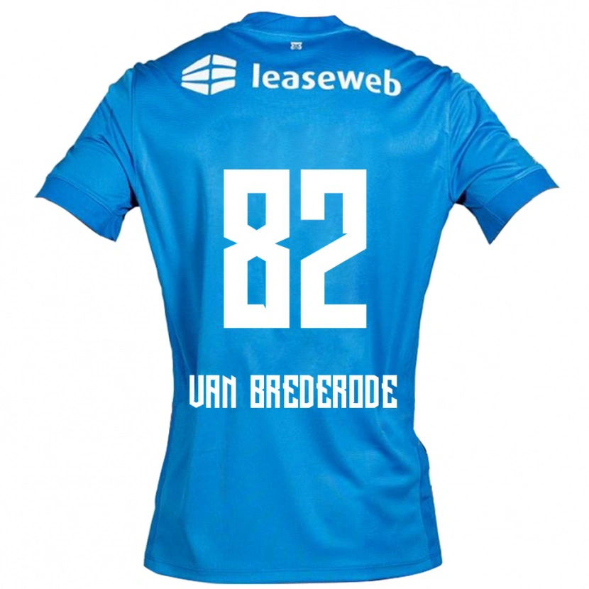 Danxen Dzieci Myron Van Brederode #82 Niebiesko-Biały Wyjazdowa Koszulka 2025/26 Koszulki Klubowe
