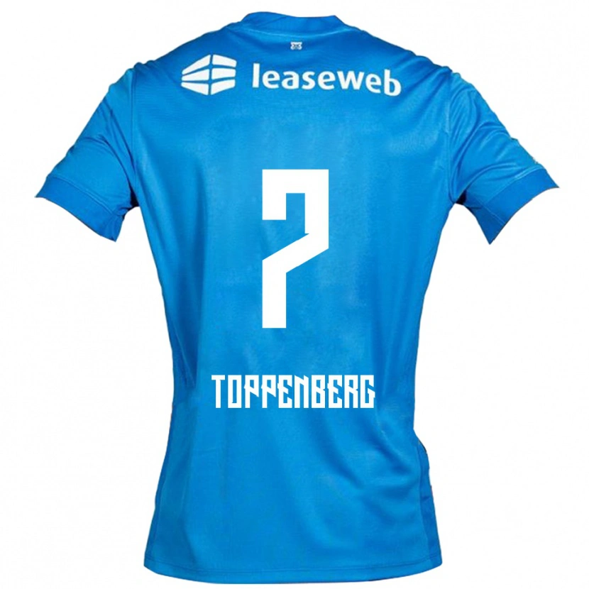 Danxen Dzieci Kevin Toppenberg #7 Niebiesko-Biały Wyjazdowa Koszulka 2025/26 Koszulki Klubowe