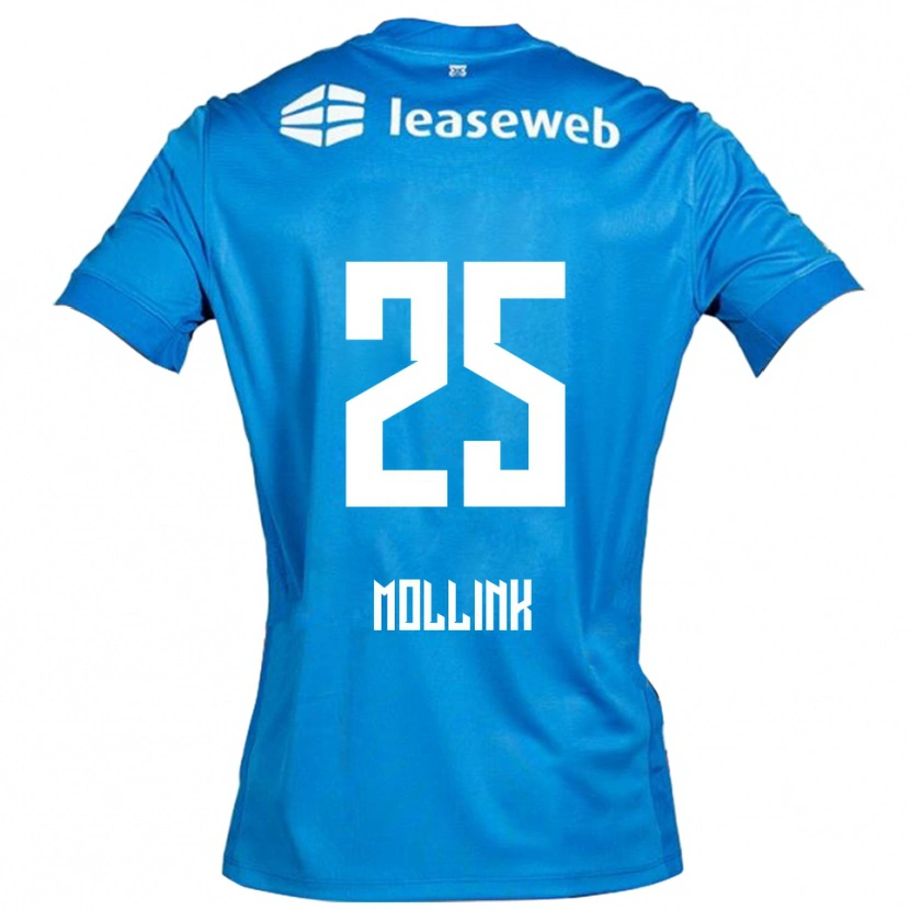 Danxen Dzieci Yaël Mollink #25 Niebiesko-Biały Wyjazdowa Koszulka 2025/26 Koszulki Klubowe