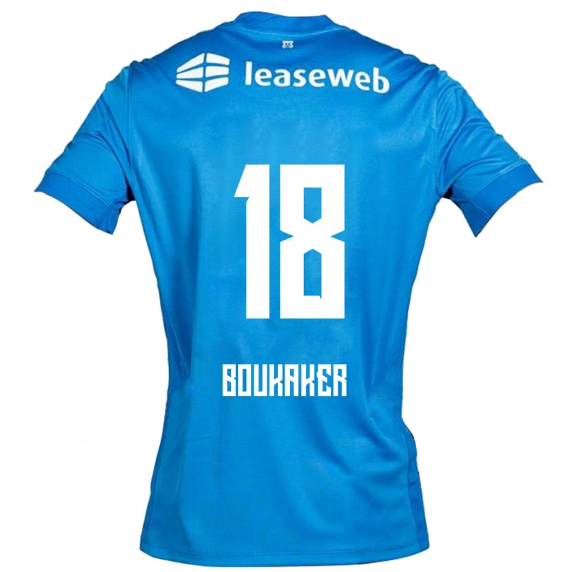 Danxen Dzieci Romaissa Boukaker #18 Niebiesko-Biały Wyjazdowa Koszulka 2025/26 Koszulki Klubowe