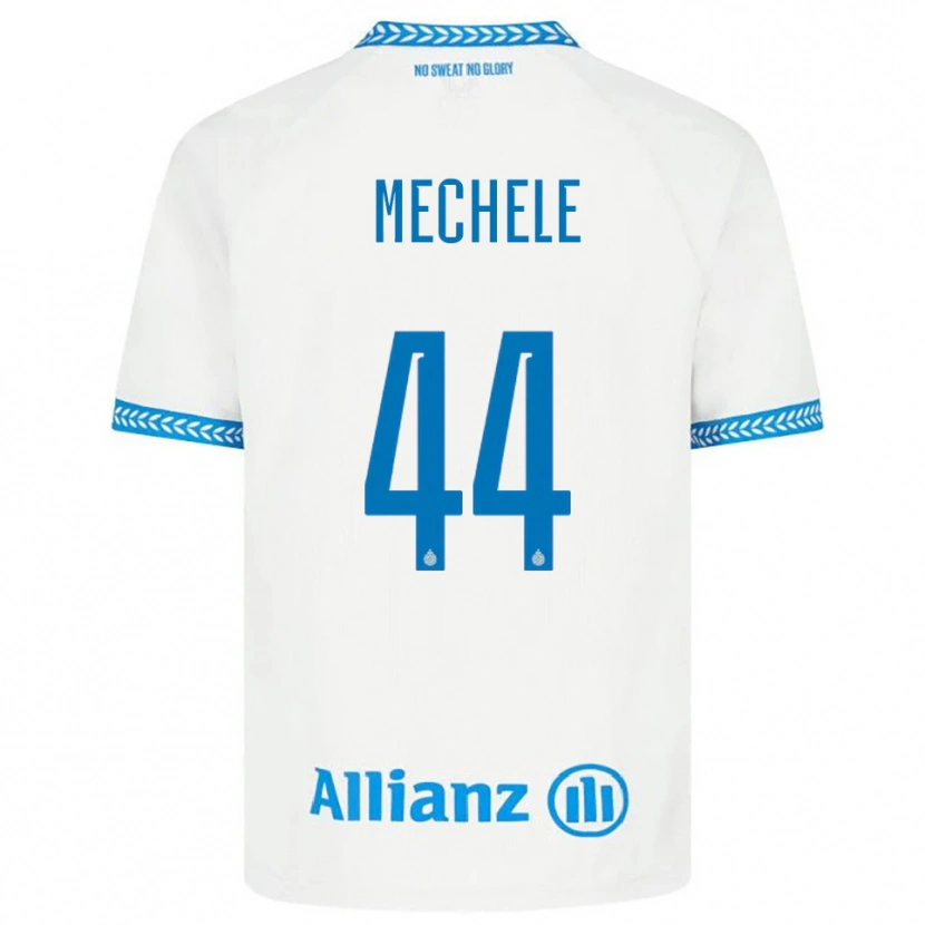 Danxen Dzieci Brandon Mechele #44 Niebiesko-Biały Wyjazdowa Koszulka 2025/26 Koszulki Klubowe