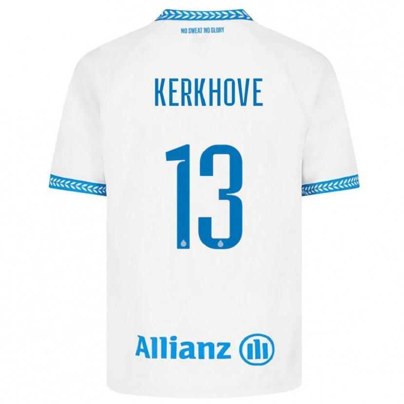 Danxen Dzieci Angel Kerkhove #13 Niebiesko-Biały Wyjazdowa Koszulka 2025/26 Koszulki Klubowe