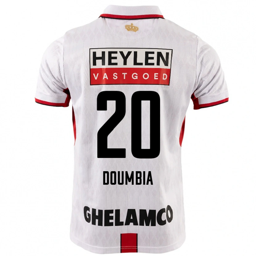 Danxen Dzieci Mahamadou Doumbia #20 Biało-Czerwony Wyjazdowa Koszulka 2025/26 Koszulki Klubowe