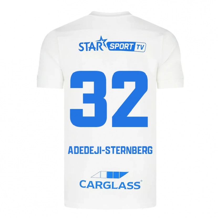 Danxen Dzieci Noah Adedeji-Sternberg #32 Biało-Niebieski Wyjazdowa Koszulka 2025/26 Koszulki Klubowe