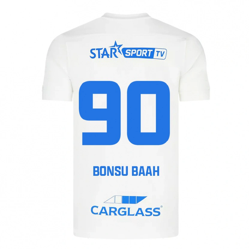 Danxen Dzieci Christopher Bonsu Baah #90 Biało-Niebieski Wyjazdowa Koszulka 2025/26 Koszulki Klubowe