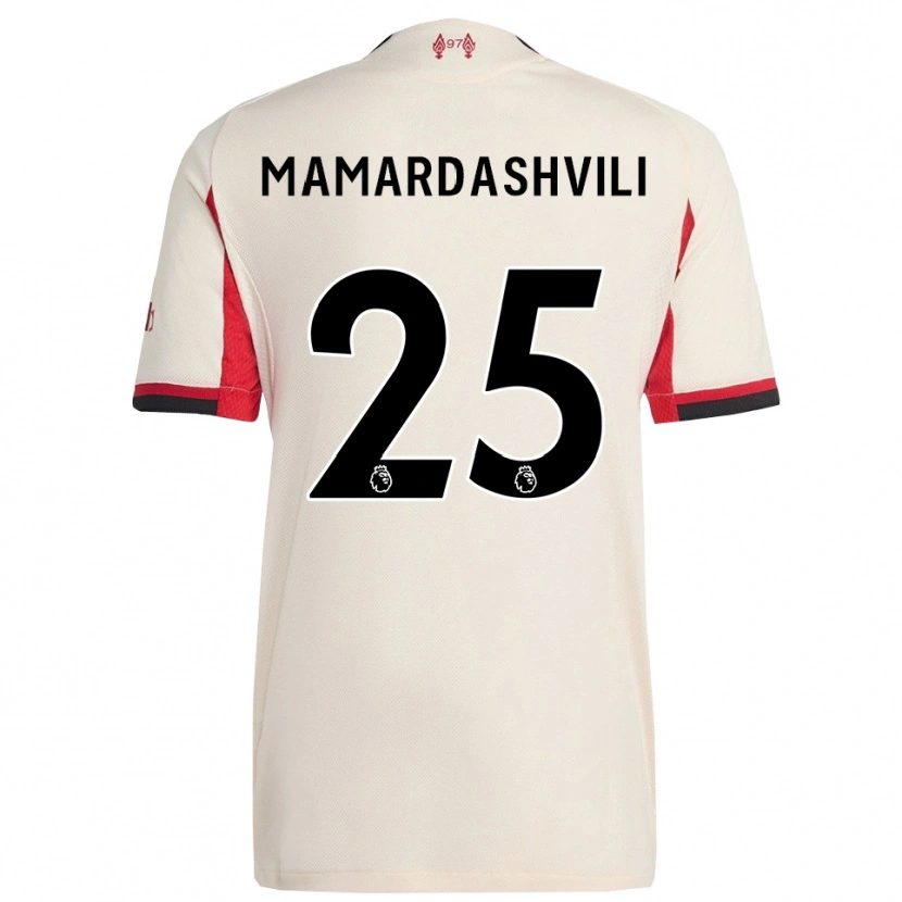 Danxen Dzieci Giorgi Mamardashvili #25 Biało-Czarny Wyjazdowa Koszulka 2025/26 Koszulki Klubowe