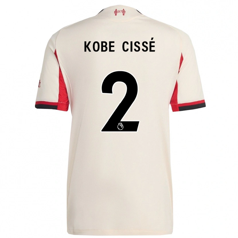 Danxen Dzieci Prince Kobe Cissé #2 Biało-Czarny Wyjazdowa Koszulka 2025/26 Koszulki Klubowe