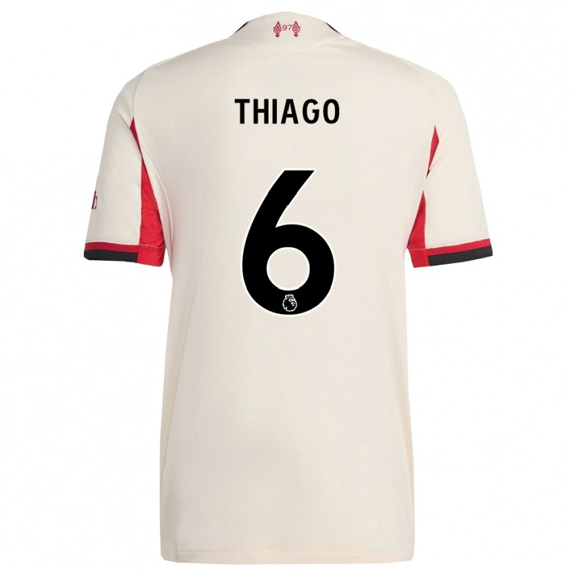 Danxen Dzieci Thiago #6 Biało-Czarny Wyjazdowa Koszulka 2025/26 Koszulki Klubowe