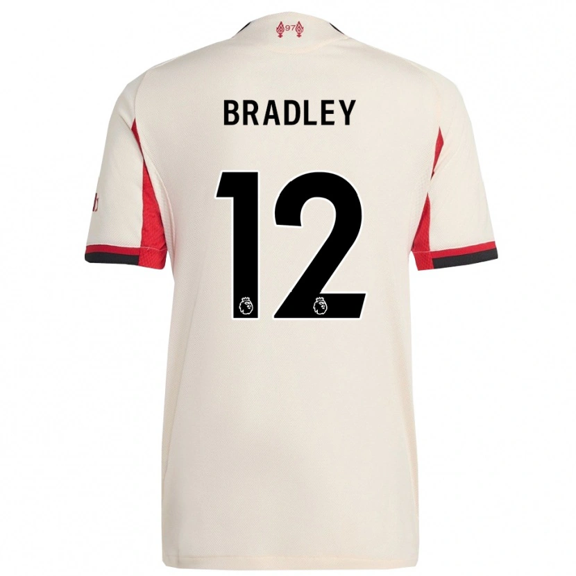Danxen Dzieci Conor Bradley #12 Biało-Czarny Wyjazdowa Koszulka 2025/26 Koszulki Klubowe