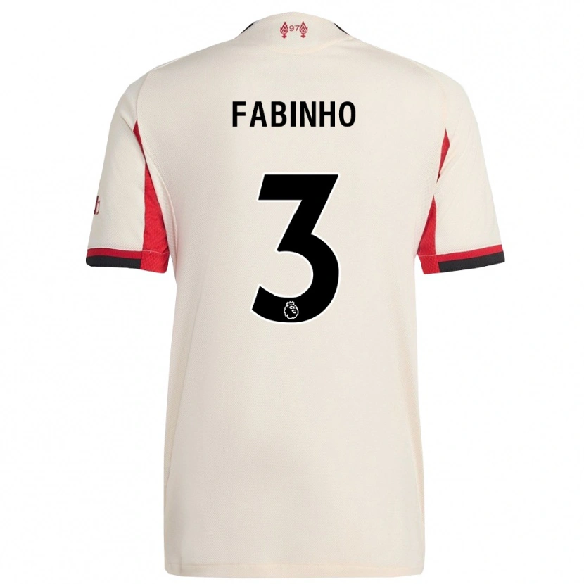 Danxen Dzieci Fabinho #3 Biało-Czarny Wyjazdowa Koszulka 2025/26 Koszulki Klubowe