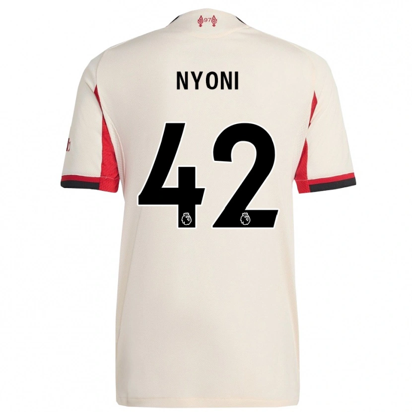 Danxen Dzieci Trey Nyoni #42 Biało-Czarny Wyjazdowa Koszulka 2025/26 Koszulki Klubowe