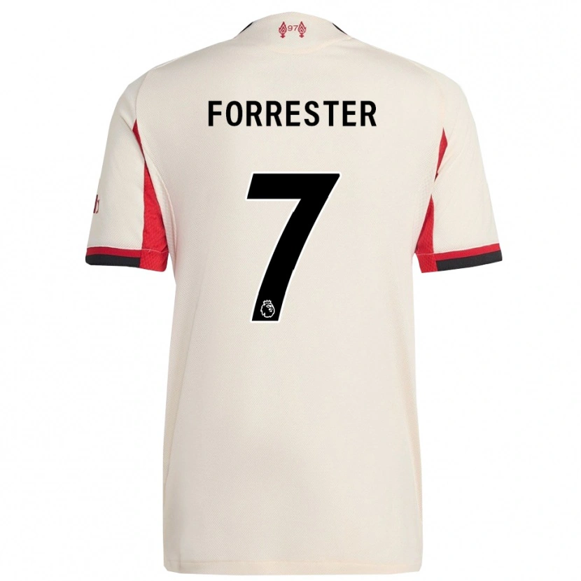 Danxen Dzieci La'more Forrester #7 Biało-Czarny Wyjazdowa Koszulka 2025/26 Koszulki Klubowe