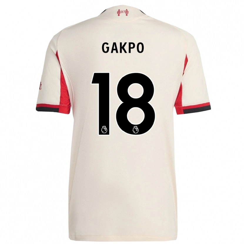 Danxen Dzieci Cody Gakpo #18 Biało-Czarny Wyjazdowa Koszulka 2025/26 Koszulki Klubowe