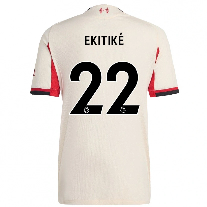 Danxen Dzieci Hugo Ekitiké #22 Biało-Czarny Wyjazdowa Koszulka 2025/26 Koszulki Klubowe