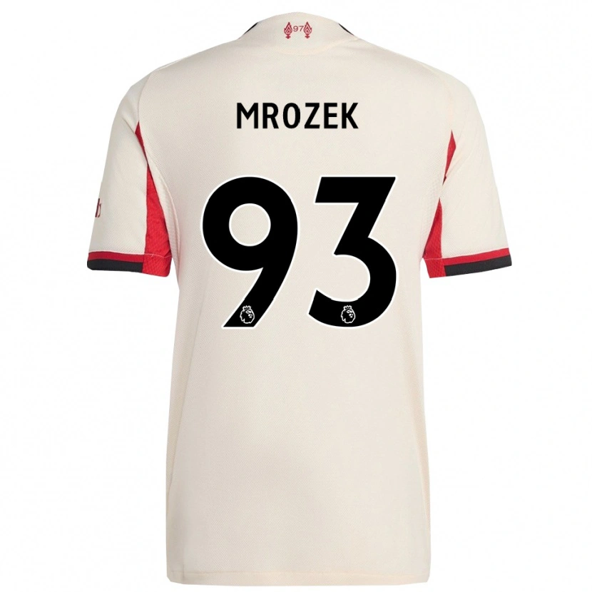 Danxen Dzieci Fabian Mrozek #93 Biało-Czarny Wyjazdowa Koszulka 2025/26 Koszulki Klubowe