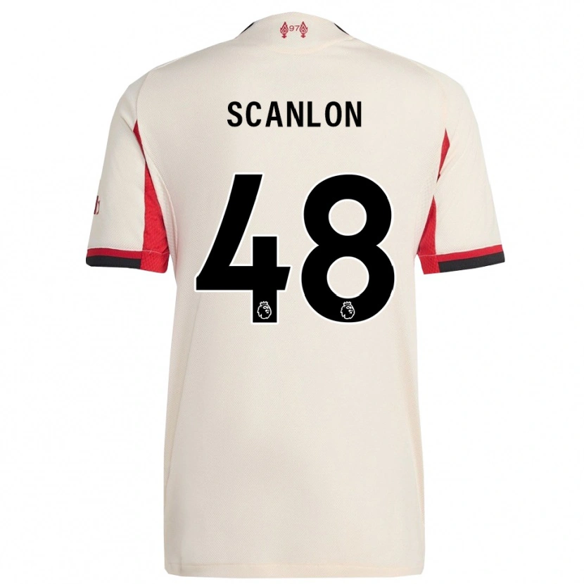 Danxen Dzieci Calum Scanlon #48 Biało-Czarny Wyjazdowa Koszulka 2025/26 Koszulki Klubowe