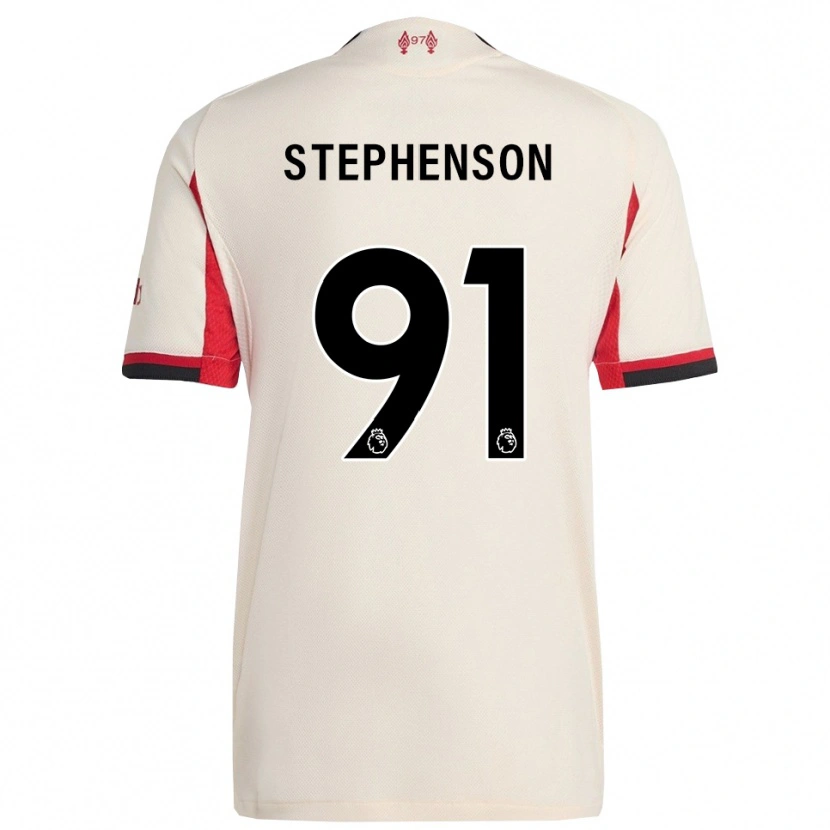 Danxen Dzieci Luca Stephenson #91 Biało-Czarny Wyjazdowa Koszulka 2025/26 Koszulki Klubowe
