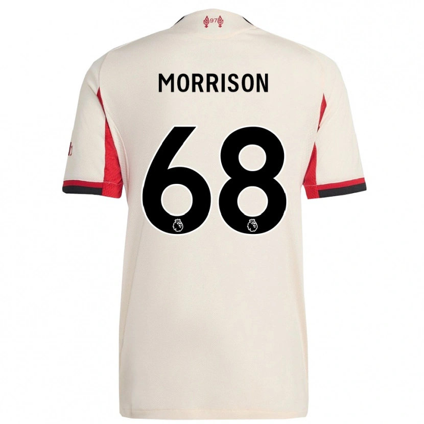 Danxen Dzieci Kieran Morrison #68 Biało-Czarny Wyjazdowa Koszulka 2025/26 Koszulki Klubowe