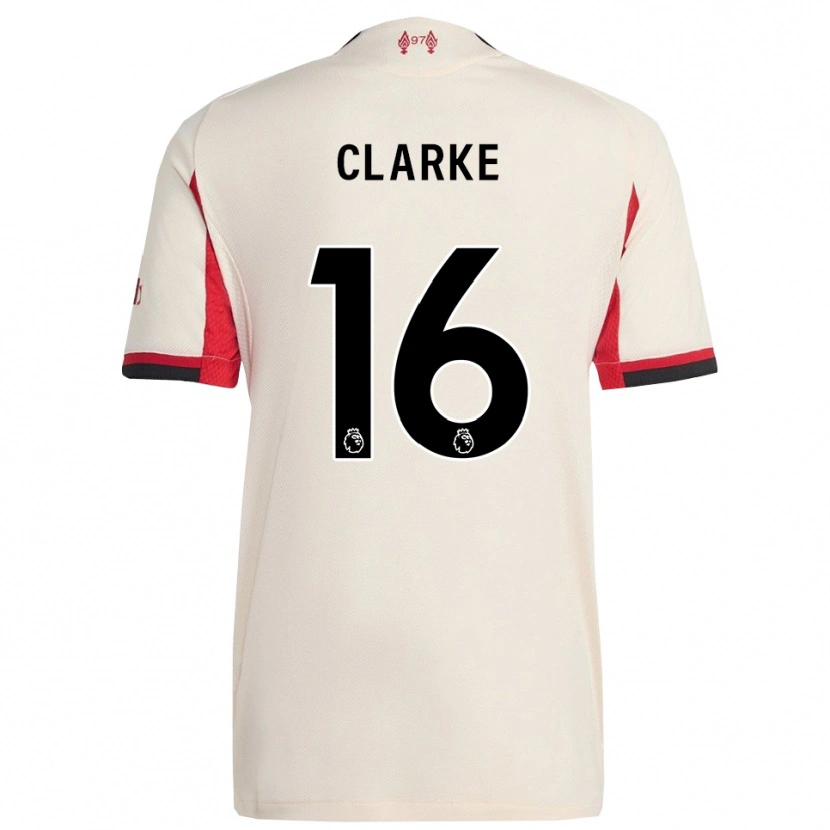Danxen Dzieci Lucas Clarke #16 Biało-Czarny Wyjazdowa Koszulka 2025/26 Koszulki Klubowe