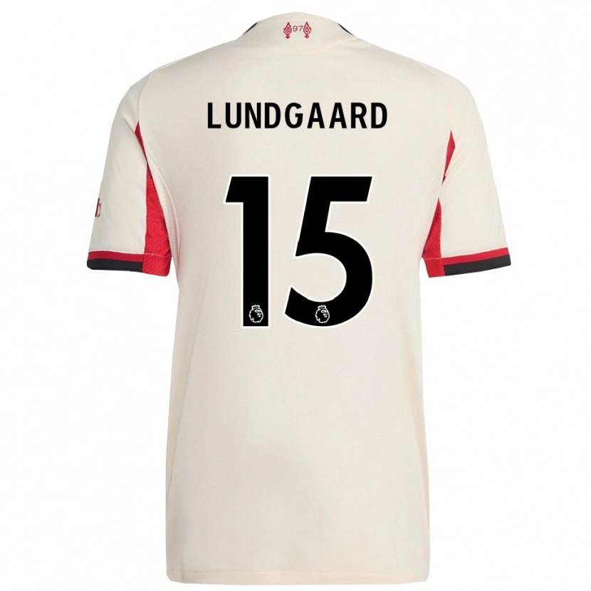 Danxen Dzieci Sofie Lundgaard #15 Biało-Czarny Wyjazdowa Koszulka 2025/26 Koszulki Klubowe