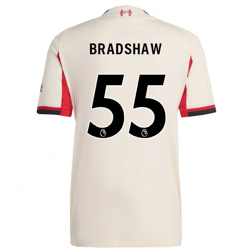 Danxen Dzieci Joe Bradshaw #55 Biało-Czarny Wyjazdowa Koszulka 2025/26 Koszulki Klubowe