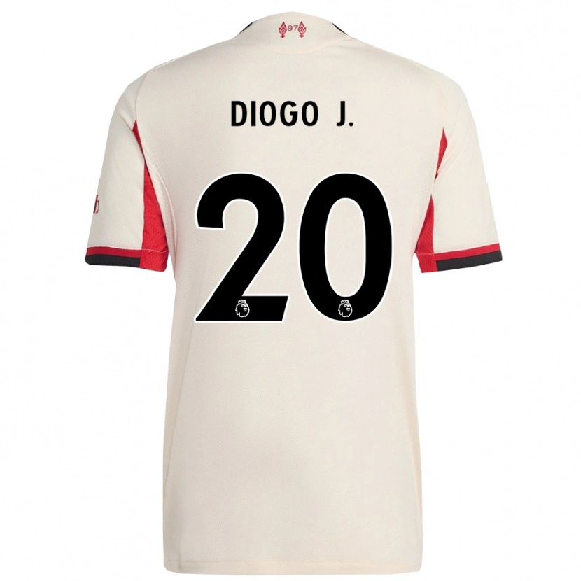 Danxen Dzieci Diogo Jota #20 Biało-Czarny Wyjazdowa Koszulka 2025/26 Koszulki Klubowe