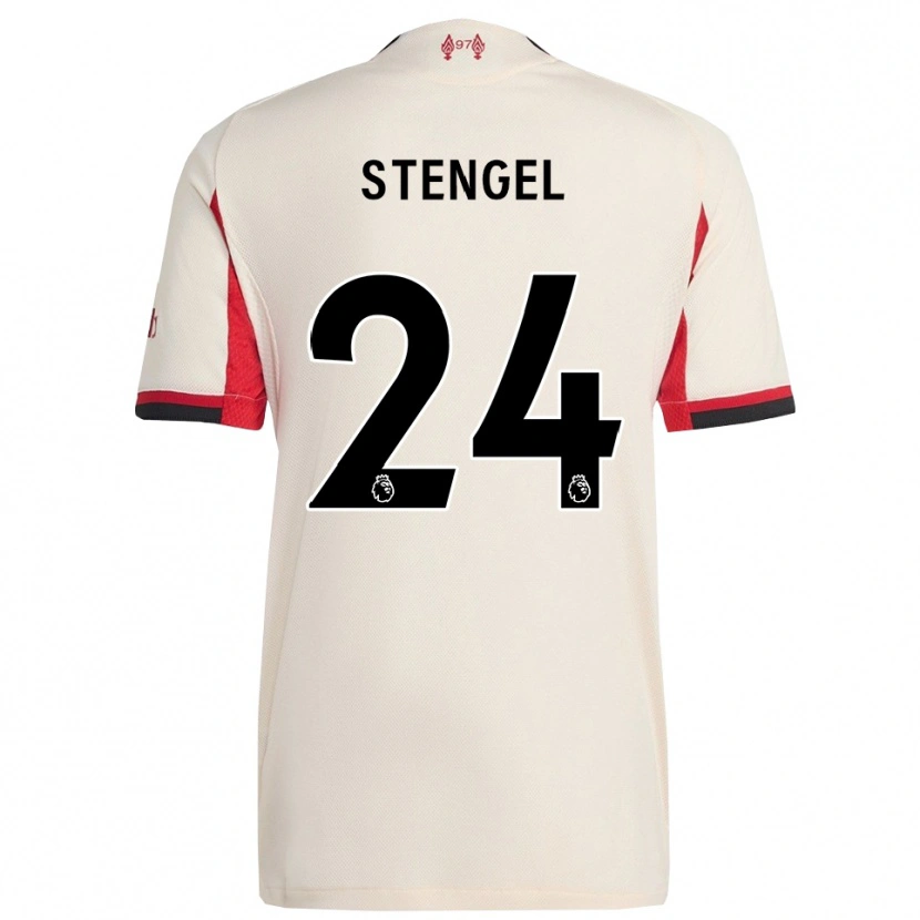 Danxen Dzieci Katie Stengel #24 Biało-Czarny Wyjazdowa Koszulka 2025/26 Koszulki Klubowe