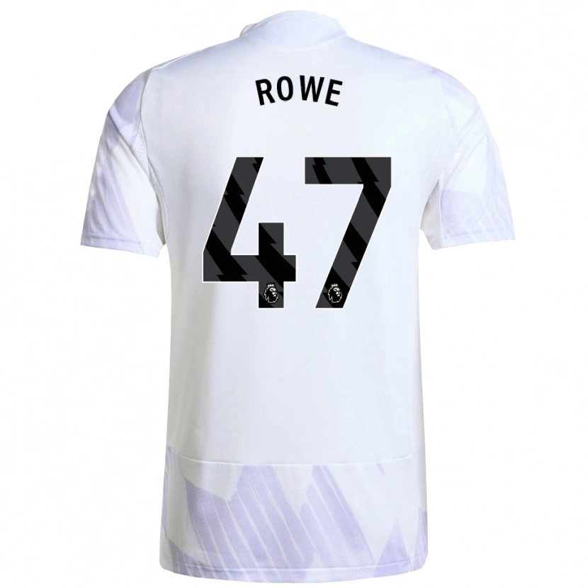 Danxen Dzieci Tommy Rowe #47 Biało-Fioletowo-Fioletowy Wyjazdowa Koszulka 2025/26 Koszulki Klubowe