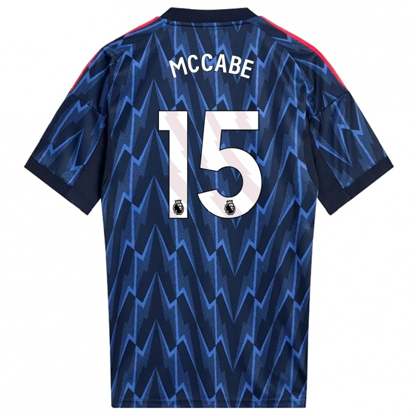 Danxen Dzieci Katie Mccabe #15 Granatowo-Czerwony Wyjazdowa Koszulka 2025/26 Koszulki Klubowe
