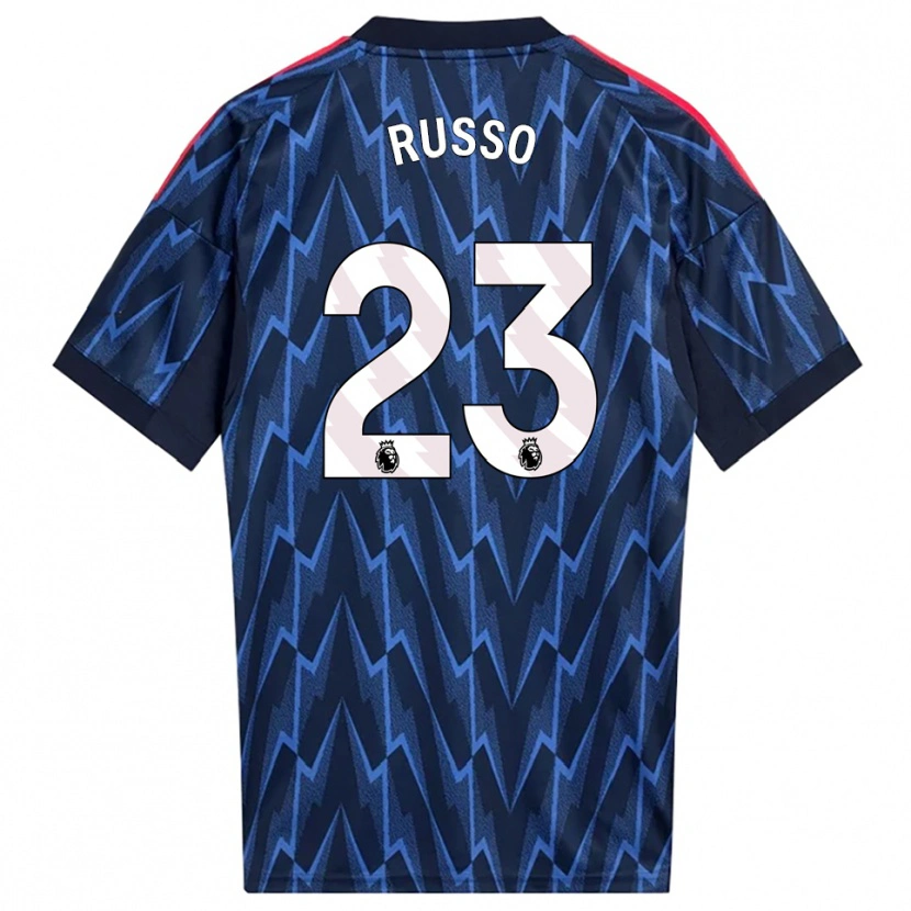 Danxen Dzieci Alessia Russo #23 Granatowo-Czerwony Wyjazdowa Koszulka 2025/26 Koszulki Klubowe