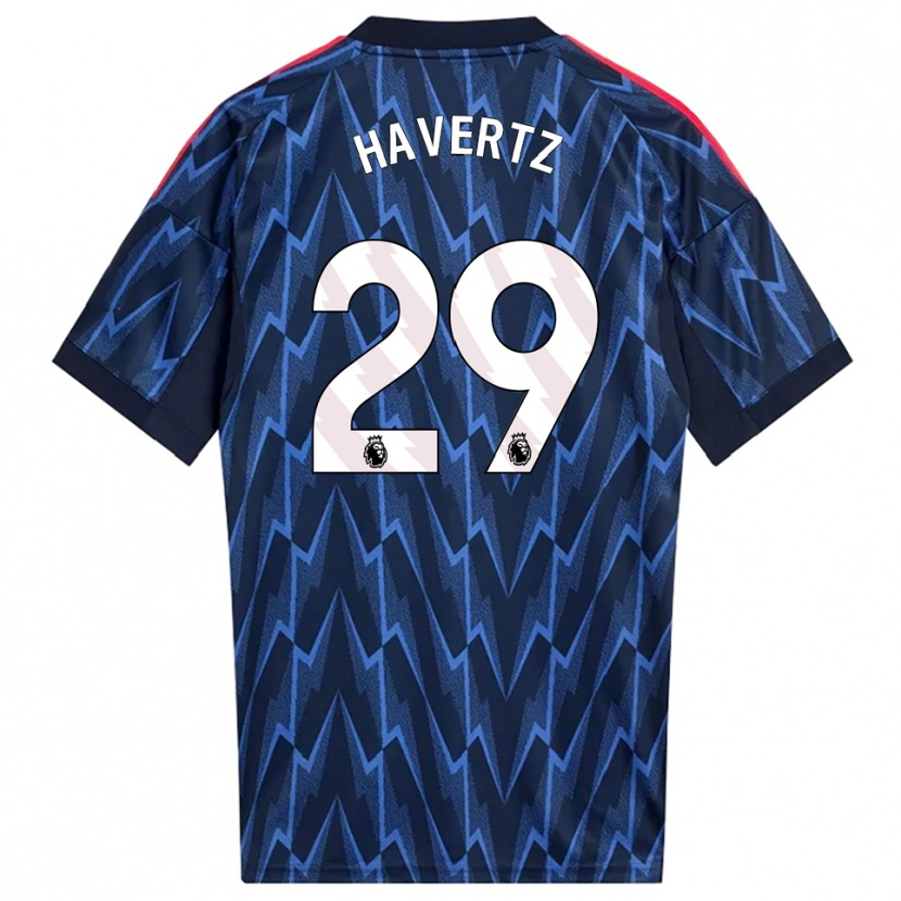 Danxen Dzieci Kai Havertz #29 Granatowo-Czerwony Wyjazdowa Koszulka 2025/26 Koszulki Klubowe