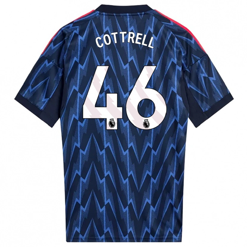 Danxen Dzieci Ben Cottrell #46 Granatowo-Czerwony Wyjazdowa Koszulka 2025/26 Koszulki Klubowe
