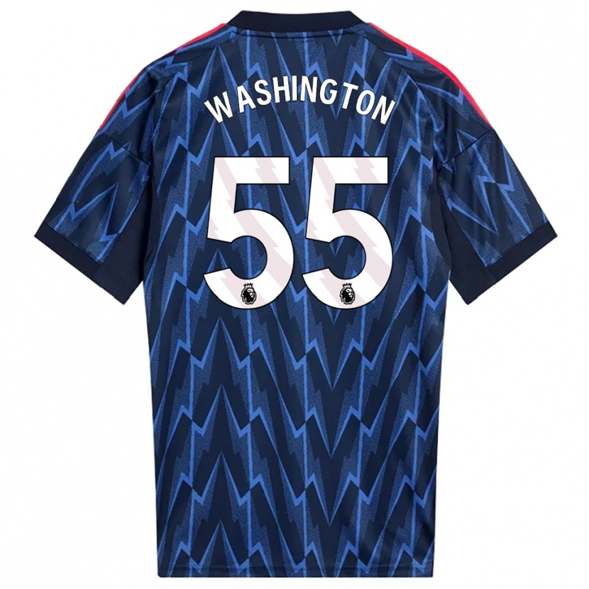 Danxen Dzieci Marcell Washington #55 Granatowo-Czerwony Wyjazdowa Koszulka 2025/26 Koszulki Klubowe