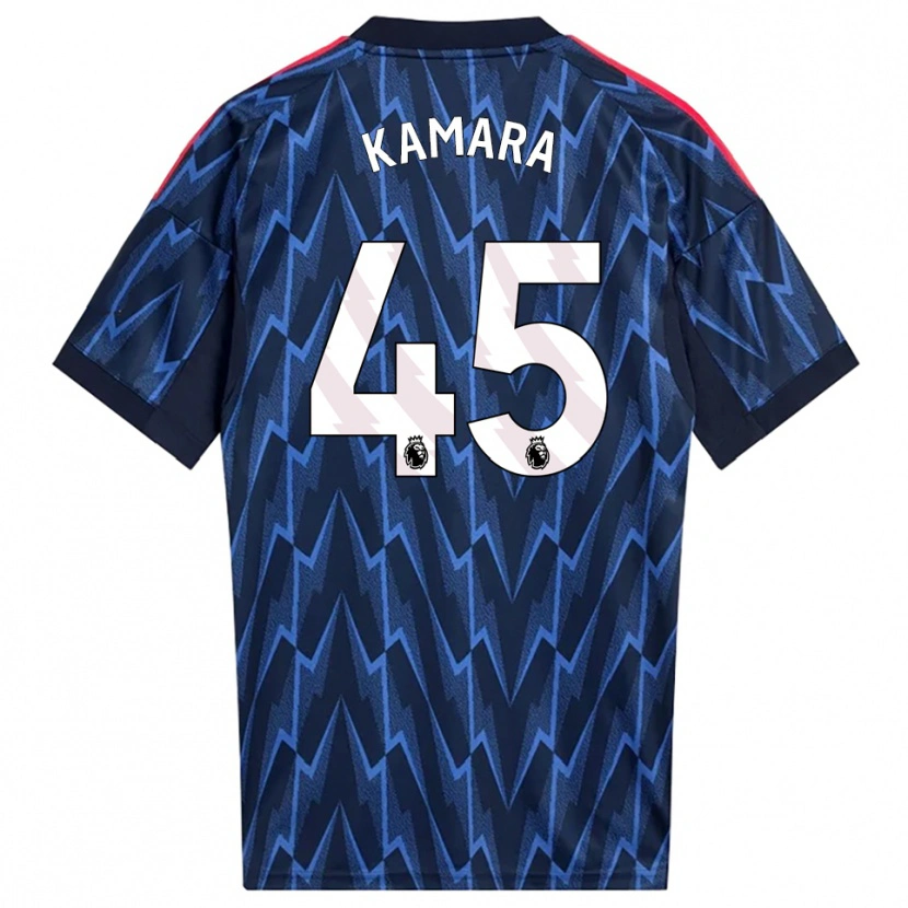 Danxen Dzieci Osman Kamara #45 Granatowo-Czerwony Wyjazdowa Koszulka 2025/26 Koszulki Klubowe