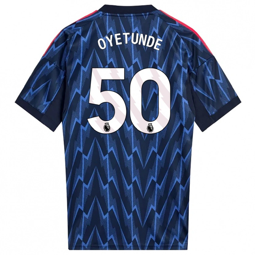 Danxen Dzieci Daniel Oyetunde #50 Granatowo-Czerwony Wyjazdowa Koszulka 2025/26 Koszulki Klubowe
