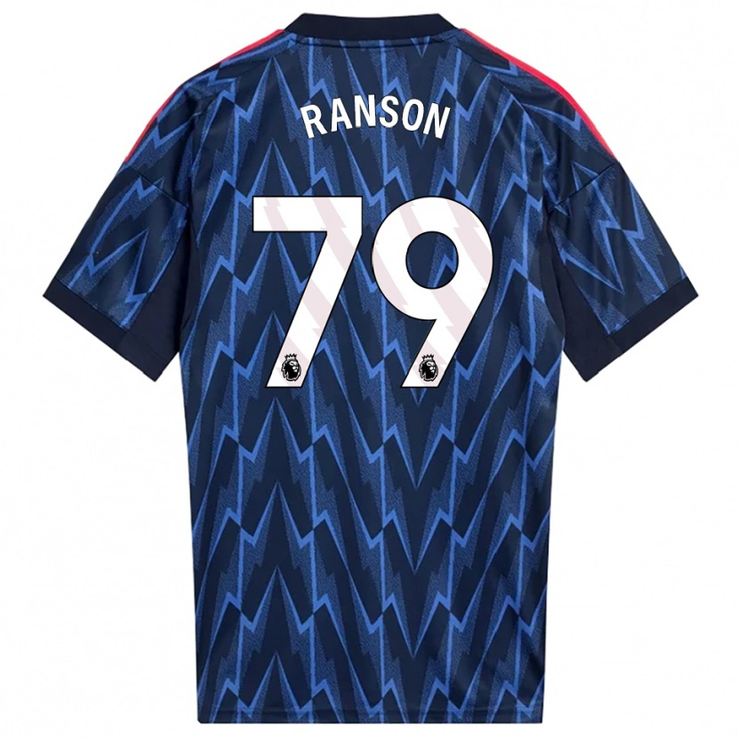 Danxen Dzieci Khari Ranson #79 Granatowo-Czerwony Wyjazdowa Koszulka 2025/26 Koszulki Klubowe