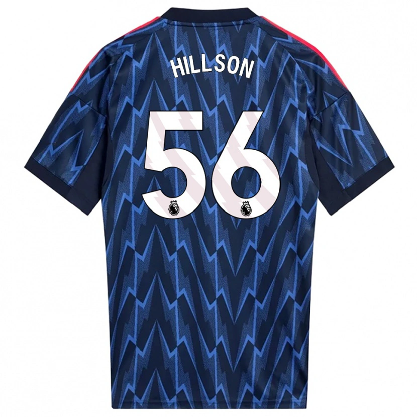 Danxen Dzieci James Hillson #56 Granatowo-Czerwony Wyjazdowa Koszulka 2025/26 Koszulki Klubowe