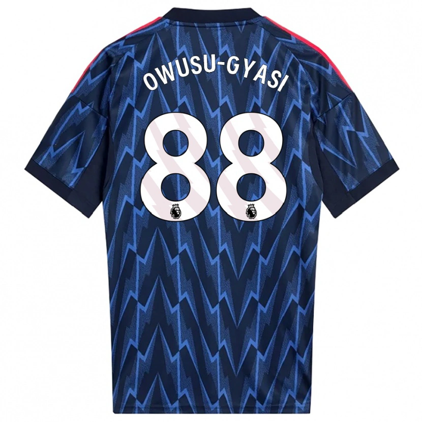 Danxen Dzieci Abraham Owusu-Gyasi #88 Granatowo-Czerwony Wyjazdowa Koszulka 2025/26 Koszulki Klubowe