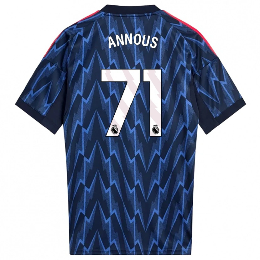 Danxen Dzieci Andre Harriman-Annous #71 Granatowo-Czerwony Wyjazdowa Koszulka 2025/26 Koszulki Klubowe