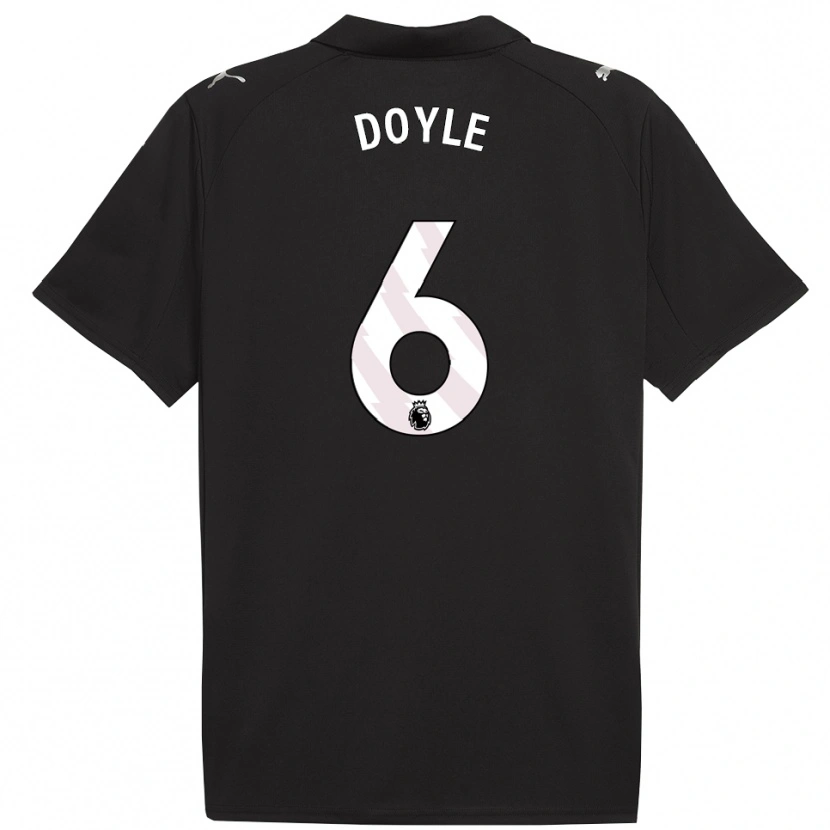 Danxen Dzieci Callum Doyle #6 Czarno-Biały Wyjazdowa Koszulka 2025/26 Koszulki Klubowe