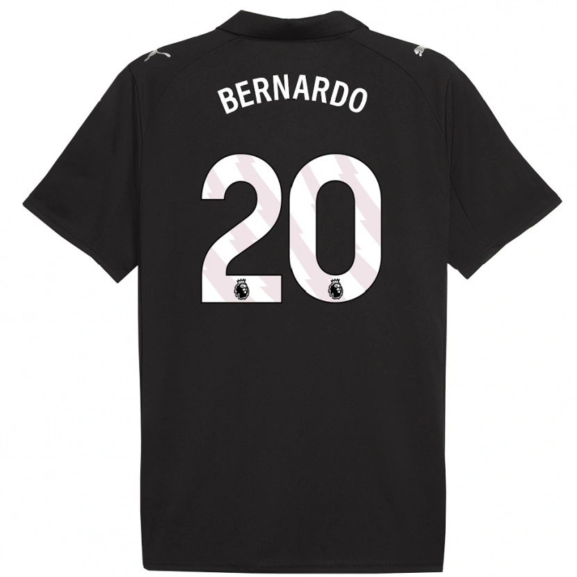Danxen Dzieci Bernardo Silva #20 Czarno-Biały Wyjazdowa Koszulka 2025/26 Koszulki Klubowe