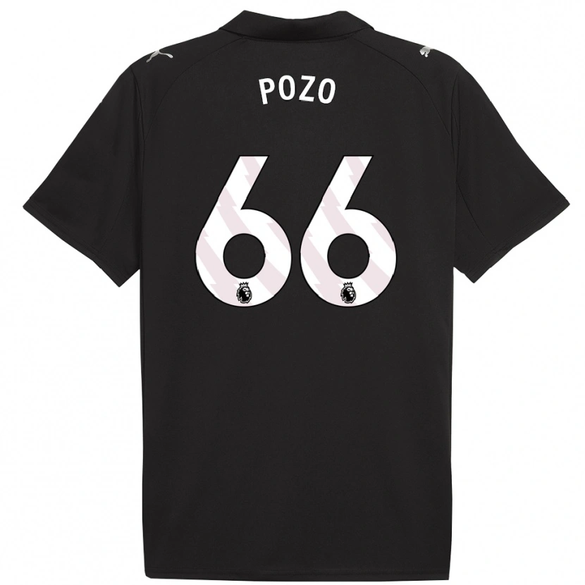 Danxen Dzieci Iker Pozo #66 Czarno-Biały Wyjazdowa Koszulka 2025/26 Koszulki Klubowe