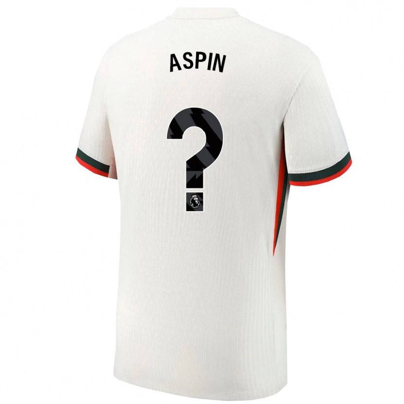 Danxen Dzieci Brooke Aspin #0 Biało-Zielony Wyjazdowa Koszulka 2025/26 Koszulki Klubowe