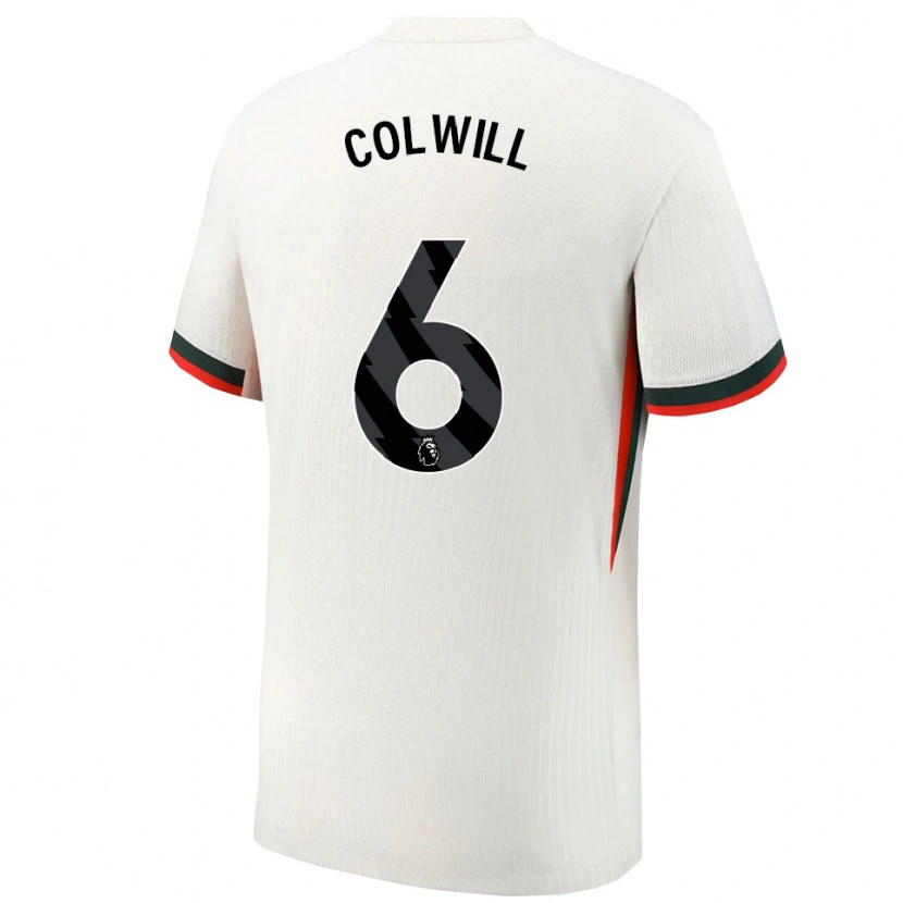 Danxen Dzieci Levi Colwill #6 Biało-Zielony Wyjazdowa Koszulka 2025/26 Koszulki Klubowe