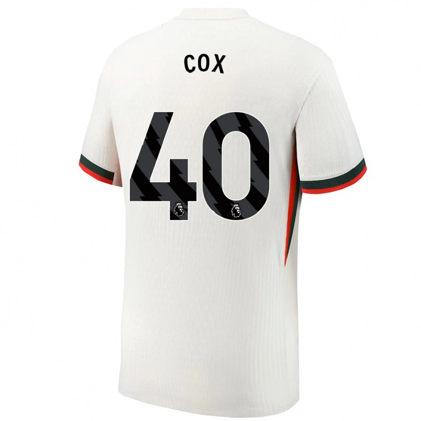 Danxen Dzieci Katie Cox #40 Biało-Zielony Wyjazdowa Koszulka 2025/26 Koszulki Klubowe