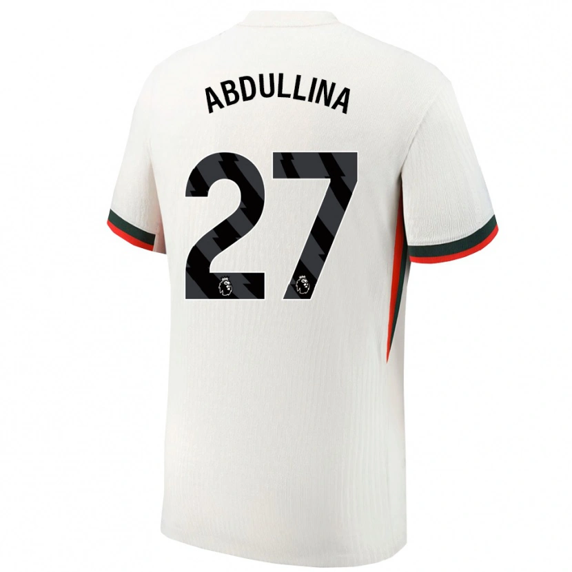 Danxen Dzieci Alsu Abdullina #27 Biało-Zielony Wyjazdowa Koszulka 2025/26 Koszulki Klubowe