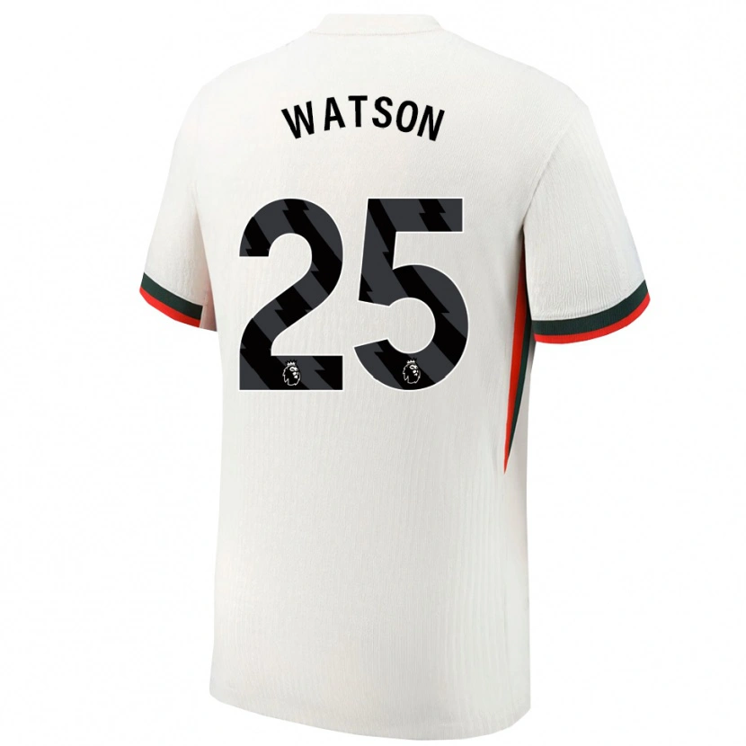 Danxen Dzieci Lucy Watson #25 Biało-Zielony Wyjazdowa Koszulka 2025/26 Koszulki Klubowe