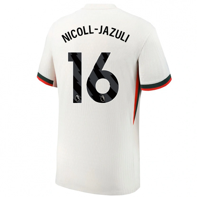 Danxen Dzieci Mahdi Nicoll-Jazuli #16 Biało-Zielony Wyjazdowa Koszulka 2025/26 Koszulki Klubowe